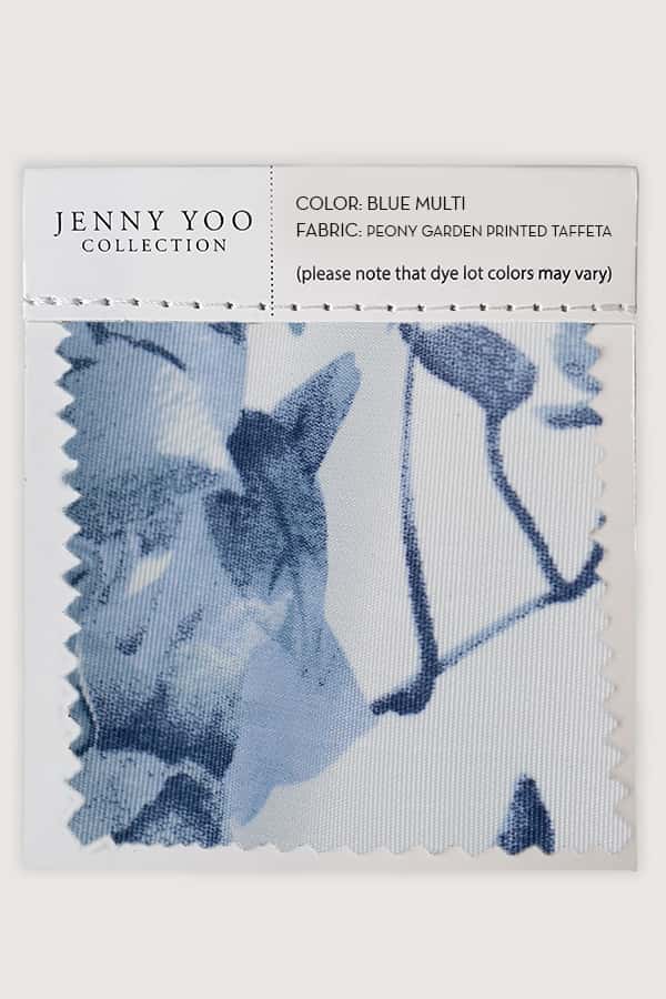 Peony Garden Printed Taffeta Swatch Card by Jenny Yoo